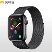 Apple Watch Series4 智能手表GPS+蜂窝网络款 40毫米深空黑色不锈钢表壳搭配深空黑色米兰尼斯