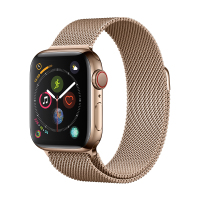 Apple Watch Series4 智能手表GPS+蜂窝网络款 44毫米金色不锈钢表壳搭配金色米兰尼斯表带