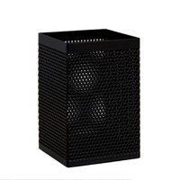 得力(deli)908 金属网纹 笔筒 学生文具 办公用品 方形金属笔筒