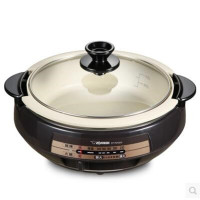 象印(ZO JIRUSHI)不锈钢棕色中型烧烤火锅两用电锅电火锅EP-PEH20C多功能料理煎烤煮一锅多用