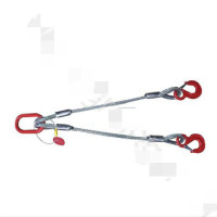 多来劲 0218 2602-09 双腿压制纤维芯钢丝绳索具 额载7.8T 使用长度8m 眼形吊钩带安全舌