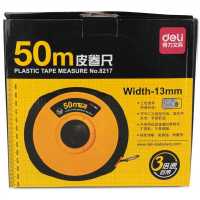 得力(deli)8217 皮卷尺测量工具 建筑工程 户外作业用 玻璃纤维 50m