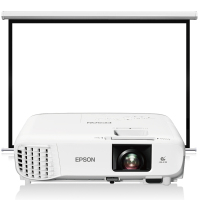 爱普生(EPSON)经典商务投影仪 X39(3500流明)(含摄影包)+吊架+100英寸幕布+上门安装