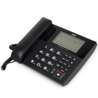 得力(deli)799 大屏幕 录音留言 座机 白色背光 温度显示 电话机 万年历显示固定电话 附赠4G内存卡