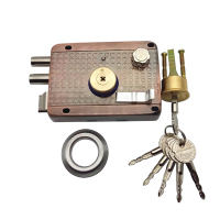 名品居(MINGPINJU)门锁 外装门锁 木门锁 铁门锁 老式防盗门锁 三舌锁 保民十字