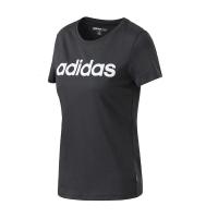 [自营]adidas阿迪达斯NEO女子LOGO款休闲运动短袖T恤DN2499 L DN2499底特律纯质灰+白