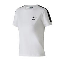 PUMA彪马女装休闲短袖T恤运动服579407 L 57940752彪马白+黑色