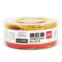 得力(deli)3214 橡胶圈 50g/筒 黄色deli3214