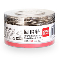 得力(deli)0037 回形针(200枚/筒) 单筒 deli0037