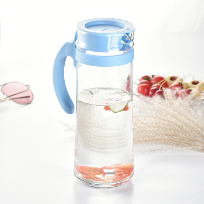 Ocean进口透明玻璃耐热水壶果汁壶凉开水冷水壶1265ML蓝盖