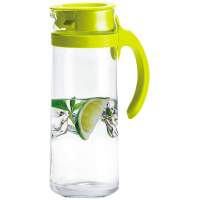 Ocean进口无铅透明玻璃耐热水壶果汁壶凉开水冷水壶玻璃四季开水壶果汁饮料壶1265ML绿盖