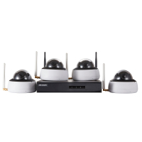 海康威视 DS-N4H25 套装 4路无线监控套装 WIFI家用夜视摄像机