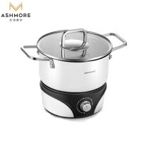 ASHMORE/艾诗摩尔多功能家用电热锅AS-TL1801蒸煮焖炖炒一体火锅锅迷你宿舍小电煮锅