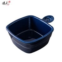凌天 北欧水手带柄5英寸创意陶瓷方形芝士烘焙焗饭碗网红情侣家用西餐碗