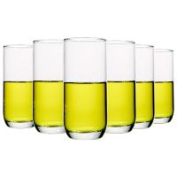 ocean进口透明无铅玻璃水杯耐热茶杯果汁杯高款直身杯饮料杯玻璃杯375ML6只