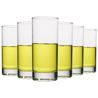 ocean进口无铅透明玻璃水杯耐热茶杯果汁杯高款直身杯圆杯子饮料杯子家用290ML6只