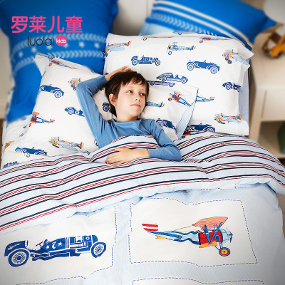 罗莱家纺儿童男孩全棉纯棉四件套1.5米床上用品床单被套