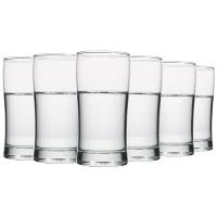 ocean进口无铅透明玻璃水杯耐热茶杯果汁杯收腰直身杯饮料杯家用水杯235ML6只