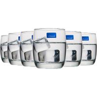 ocean进口无铅透明玻璃圆底水杯耐热茶杯果汁杯矮款威士忌啤酒杯样酒杯320ML6只