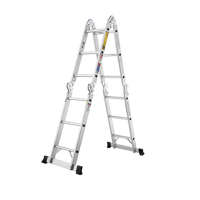 稳耐 家用梯 伸缩梯多功能梯折叠梯 加厚铝合金梯工程梯楼梯 M1A-8-16B