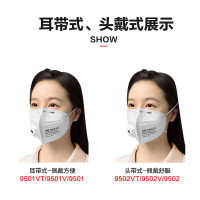 J3M口罩9502V防尘口罩防雾霾pm2.5 25只/盒 防工业粉尘花粉带呼吸阀KN95级保暖男女通用