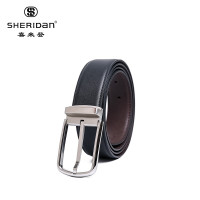 Sheridan喜来登男士腰带头层牛皮商务皮带NL180952S（kkl，起订量10件）