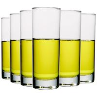 ocean进口透明玻璃水杯耐热茶杯果汁杯高款直身杯饮料杯320ML6只