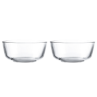 Ocean进口无铅玻璃加厚玻璃沙拉碗色拉碗水果碗耐热大汤碗大面碗7英寸2只