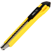 得力(deli) 2031小号带金属护套办公美工刀/裁纸刀 2把装 颜色随机