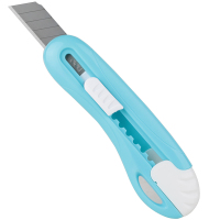 得力(deli) 2024 小号迷你美工刀 彩色裁纸刀手工刀 3把装 颜色随机