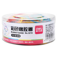 得力(deli) 3219 彩色橡胶圈桶装橡皮筋乳胶圈皮筋 50g/筒 2筒装