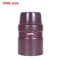 膳魔师(Thermos)高真空不锈钢焖烧罐焖粥便携保温饭盒附勺时尚食物罐TCLE-520S 520ML家用/办公/通用