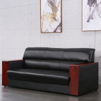 欧宝美办公沙发组合沙发接待沙发商务沙发 黑耀