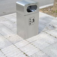 户外垃圾桶果皮箱 不锈钢环卫垃圾筒 室外大号环保环卫小区分类桶N18 201不锈钢单桶+不锈钢内胆