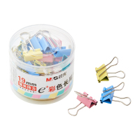 晨光(M&G) Eplus彩色长尾夹19mm(筒装)ABS92742 文件纸张蝴蝶夹 票据资料夹子 文件燕尾夹 3筒装