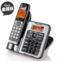松下(Panasonic) 电话机 KX-TG53CN-1 无绳电话 无线单机 可答录(金属灰 双机)