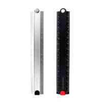 国誉WSG-CLUW30C银色折叠式铝制直尺都市印象系列 2把装