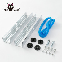 帮客材配 冠猫 1-2P 镀锌平台空调支架 室外机底托架 15付/箱 配水管螺丝 整箱出售