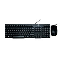 罗技(Logitech)MK100 2代 经典键鼠套装 鼠标键盘套装黑色