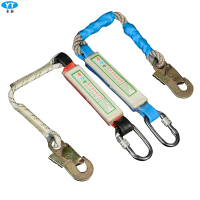 永泰 A53缓冲单绳板钩安全带绳 涤纶织制安全绳 高空作业电工安全带