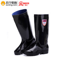 强人(QIANGREN) 雨鞋 JDYX907-1 防水雨靴男式高筒防滑耐磨工作雨胶鞋 黑色（L）