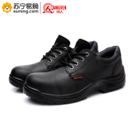 强人(QIANGREN) 劳保鞋 JY6008 绝缘功能防护安全鞋男女电工鞋 黑色（L）
