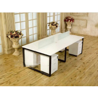 标灿办公家具简约现代职员桌4人位办公桌椅员工桌多人屏风工作位组合