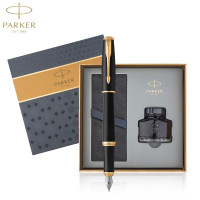 派克(PARKER)都市 磨砂黑杆金夹钢笔 墨水笔套装