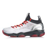 李宁(LI-NING)羽毛球鞋男款运动鞋音爆2.0一体织防滑耐磨透气缓震振支撑AYZP001-3银/黑 42/9