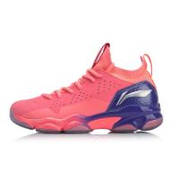 李宁(LI-NING)羽毛球鞋女款运动鞋音爆2.0一体织防滑耐磨透气缓震振支撑AYZP002-3红/蓝