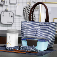 菲驰 (VENES) 爱丽丝出行组合 焖烧杯+双层保温布包+双层饭盒+鸡翅木筷勺4件套组合包 VT184