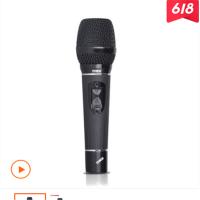 万利达(Malata) X2 有线话筒麦克风 家庭KTV演唱卡拉OK 会议演讲专用动圈麦6.5mm插头直径 黑色