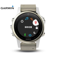 GARMIN佳明fenix5S飞耐时心率GPS登山游泳户外跑步运动智能功能手表防水100m(5S中文香槟金蓝宝石版)