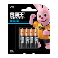 金霸王(Duracell) M3超能量碱性电池7号AAA干电池4粒装 适用于体重秤血糖仪血压计遥控器电动玩具美容仪